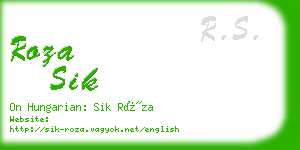 roza sik business card